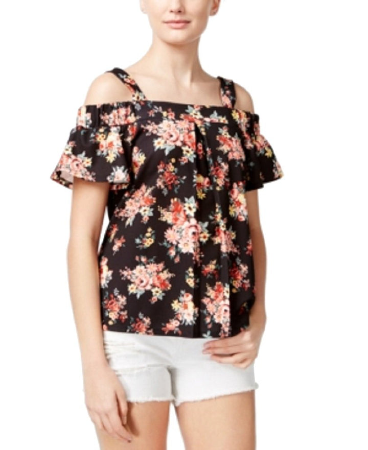 Ultra Flirt Juniors Cold Shoulder Flutter Sleeve Top