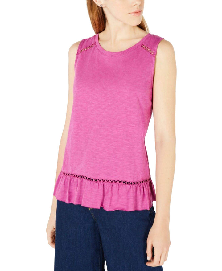 Ruffled Cross-Over Back Top