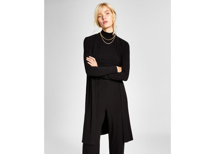 And Now This Womens Maxi Ribbed Duster Cardigan