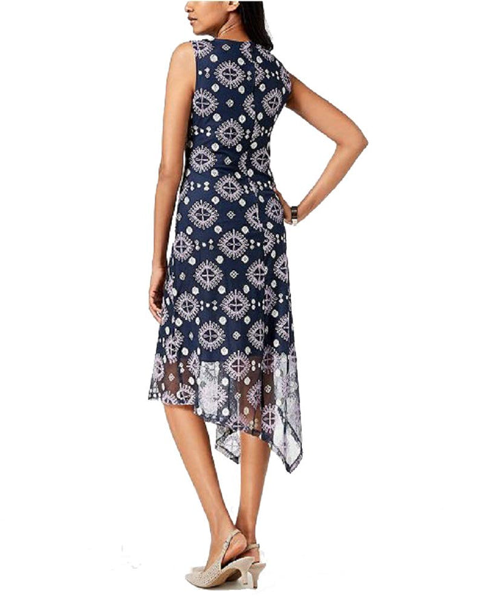 Alfani Petite Embroidered Asymmetrical Midi Dress