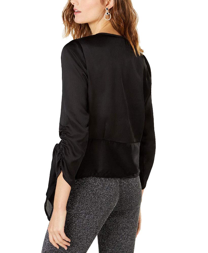 Petite Velvet Wrap Top