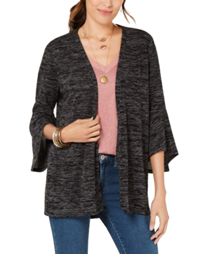 Style & Co Flared Sleeve Open Front Cardigan