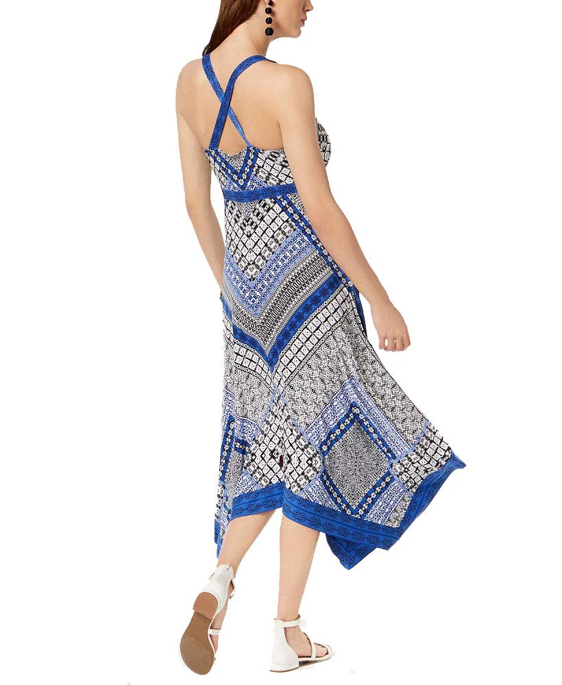 Petite Printed Handkerchief Hem Maxi Dress