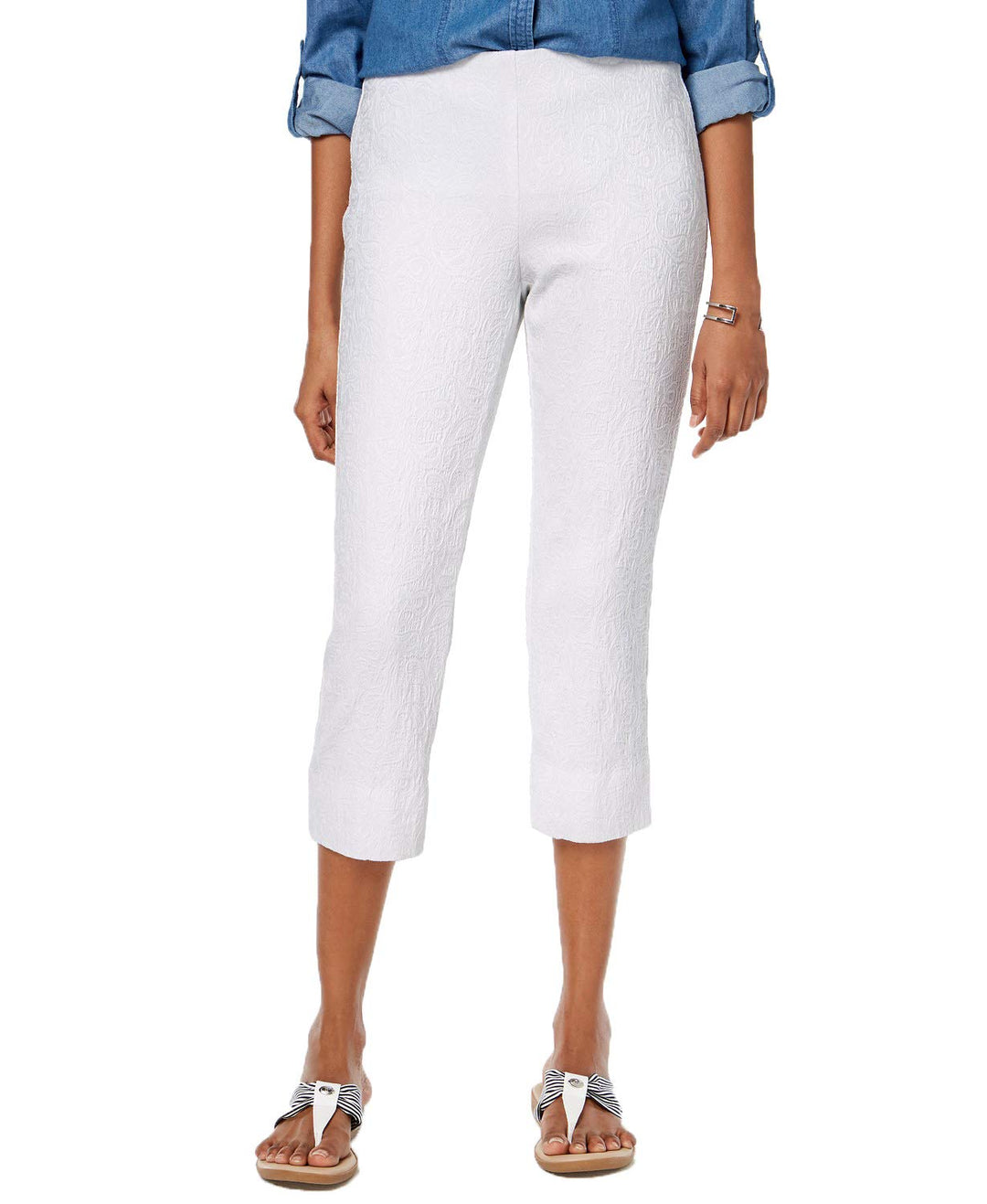 Charter Club Jacquard Textured Capri Pants