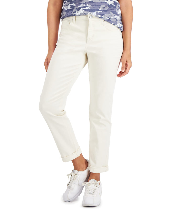 Style & Co Petite Mid Rise Curvy Girlfriend Jeans