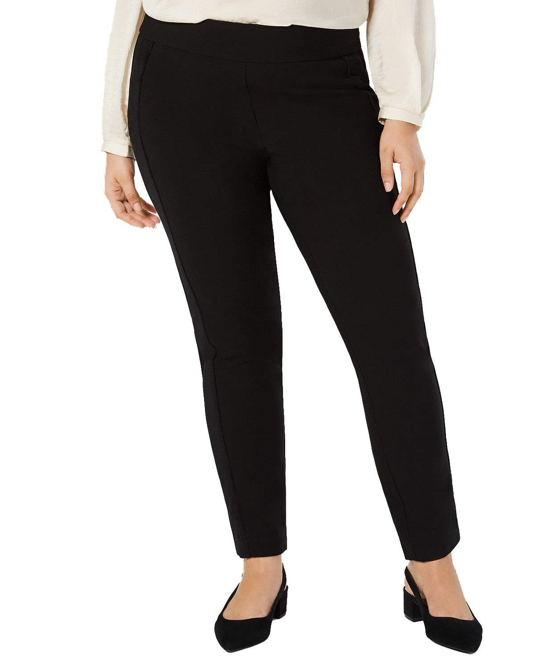 Alfani Plus Size Velvet Stripe Pull On Pants