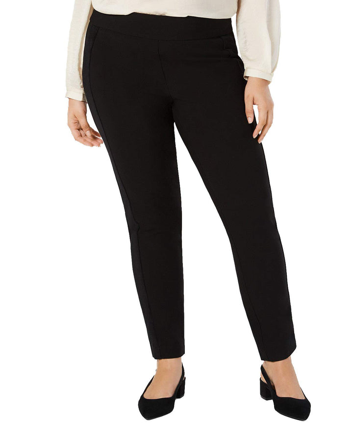 Alfani Plus Size Velvet Stripe Pull On Pants