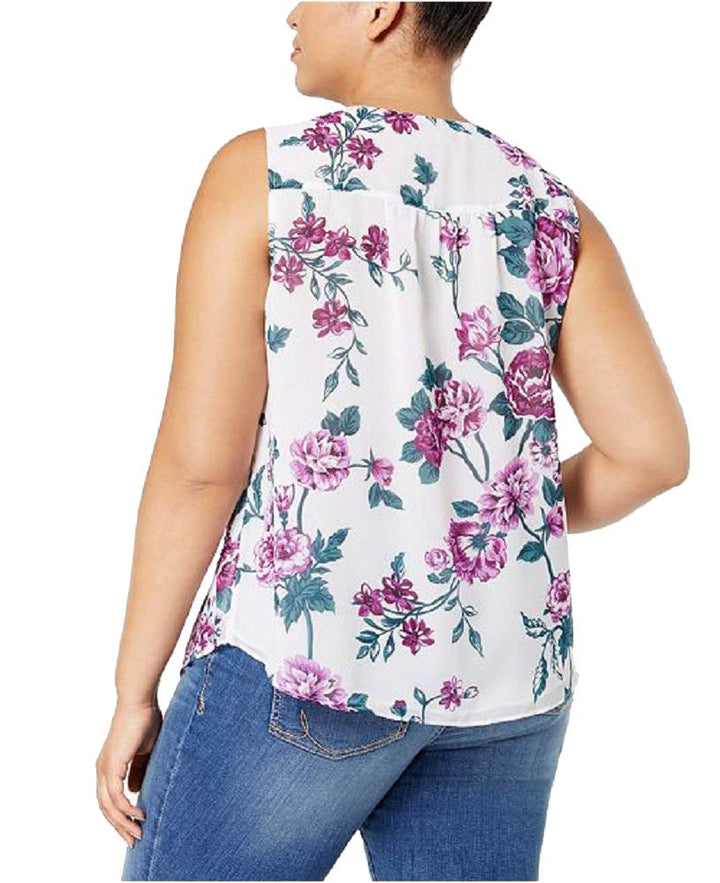 Plus Size Sequined Half Zip Shell