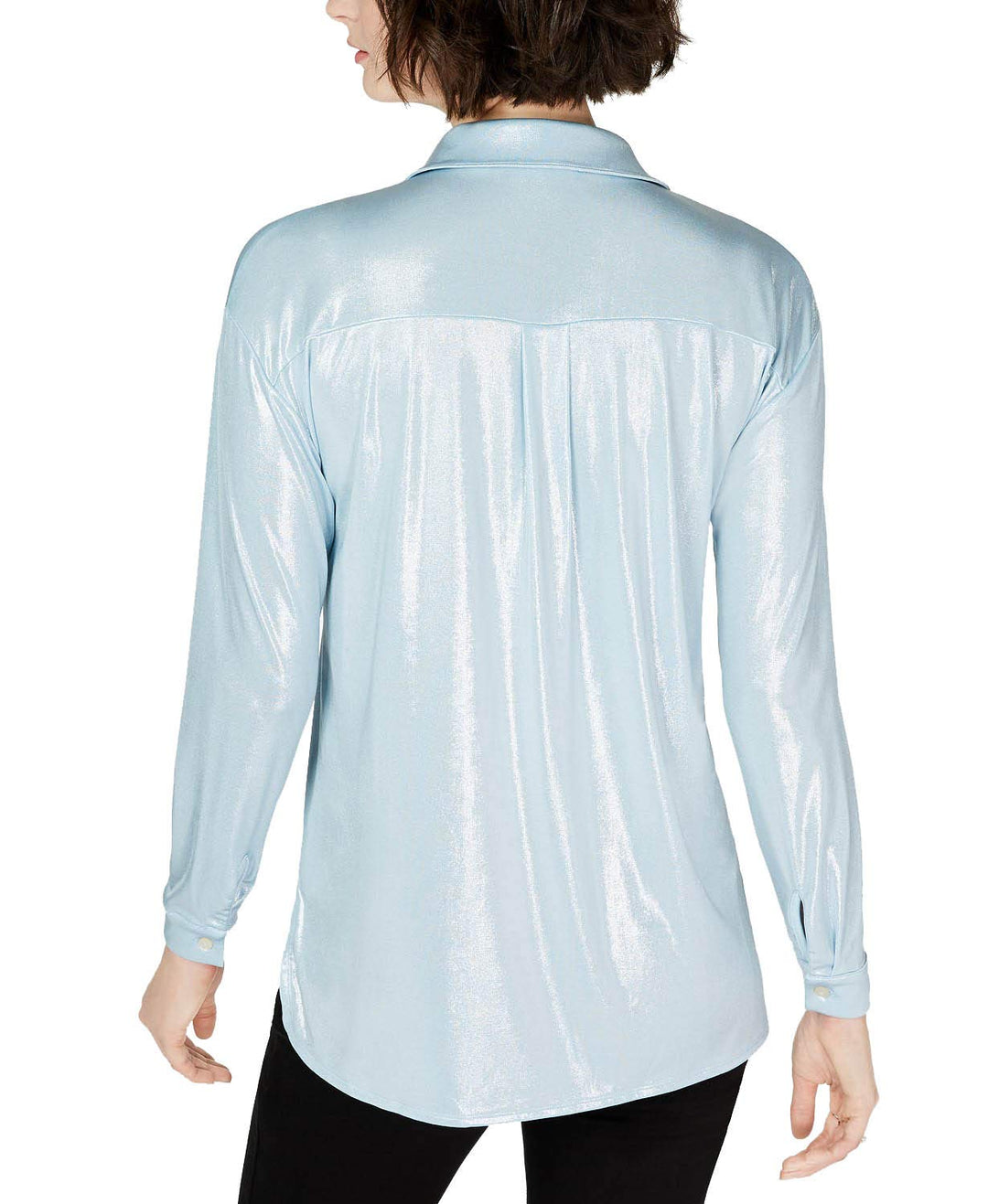 INC Button-Front Shine Shirt