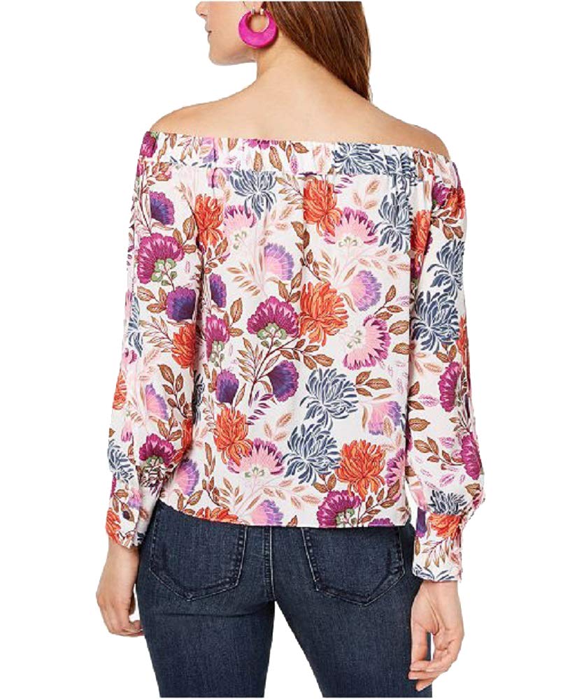 I.N.C. Floral-Print Off-The-Shoulder Top