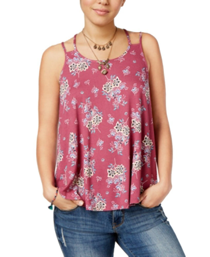 Hippie Rose Juniors Printed Double Strap Tank Top