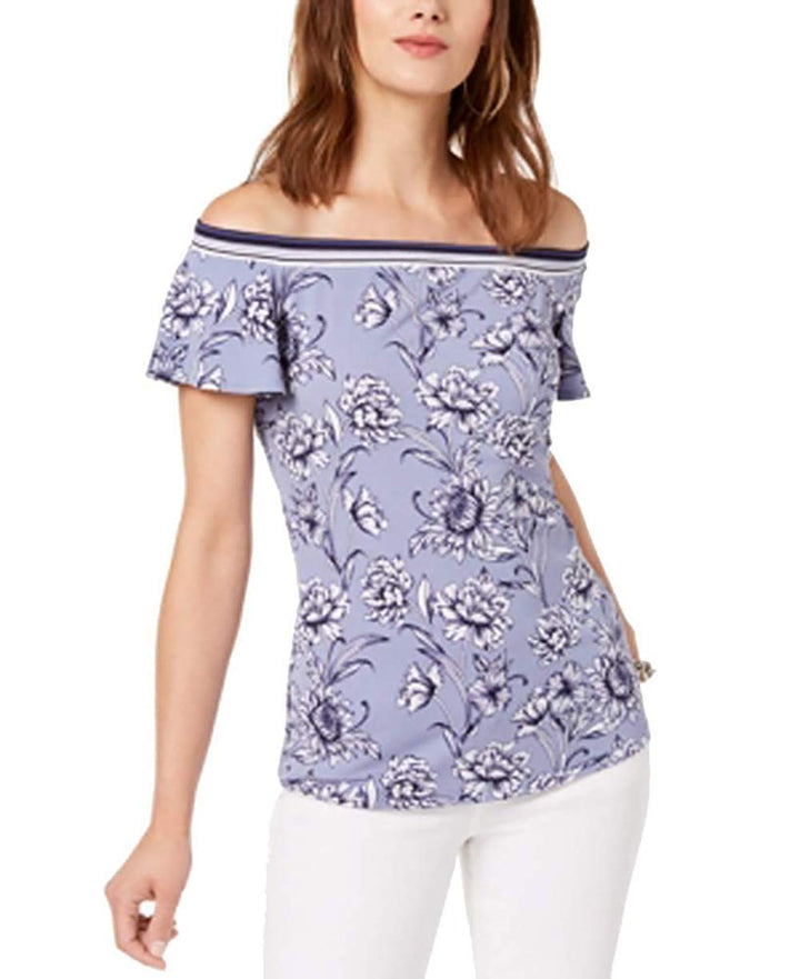 Printed Off The Shoulder Top