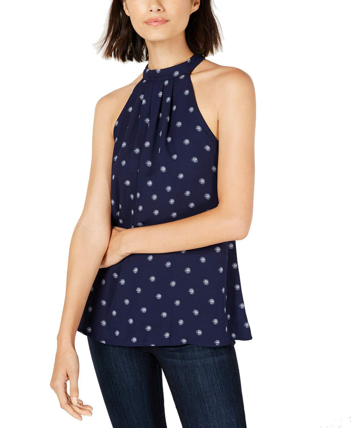 Polka-Dot Tie-Back Halter Top