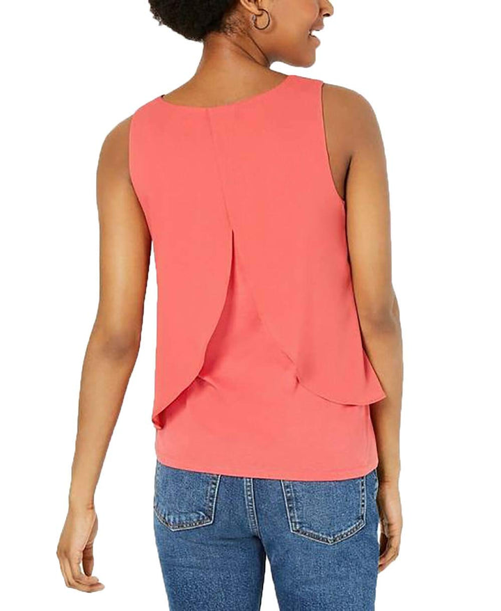 Mixed Media Split Back Tank Top