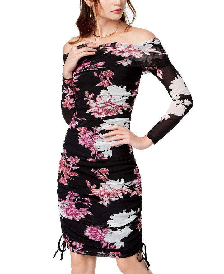 Material Girl Juniors Ruched Off The Shoulder Dress
