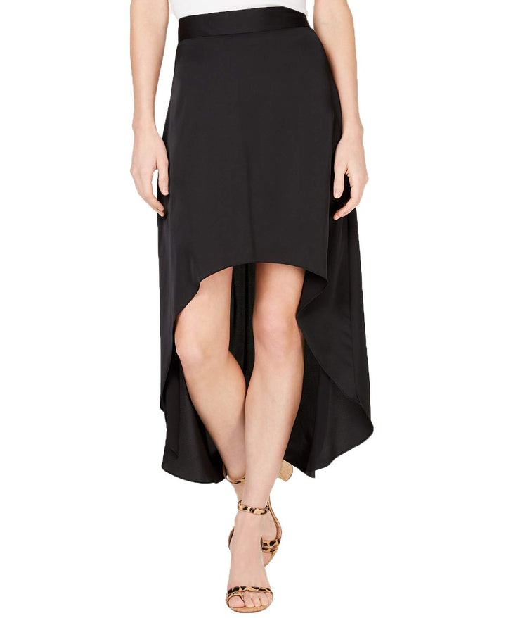 Solid High Low Skirt