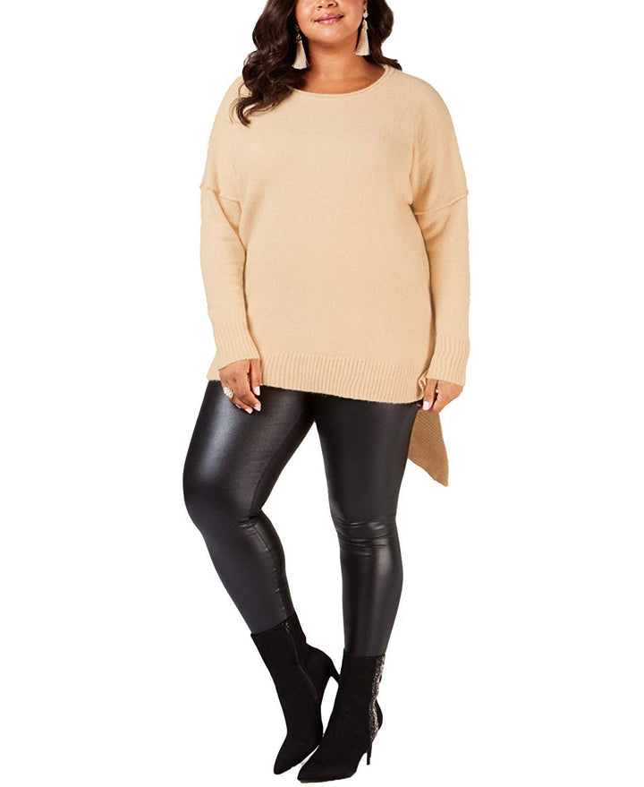 Plus Size Asymmetrical-Hem Sweater