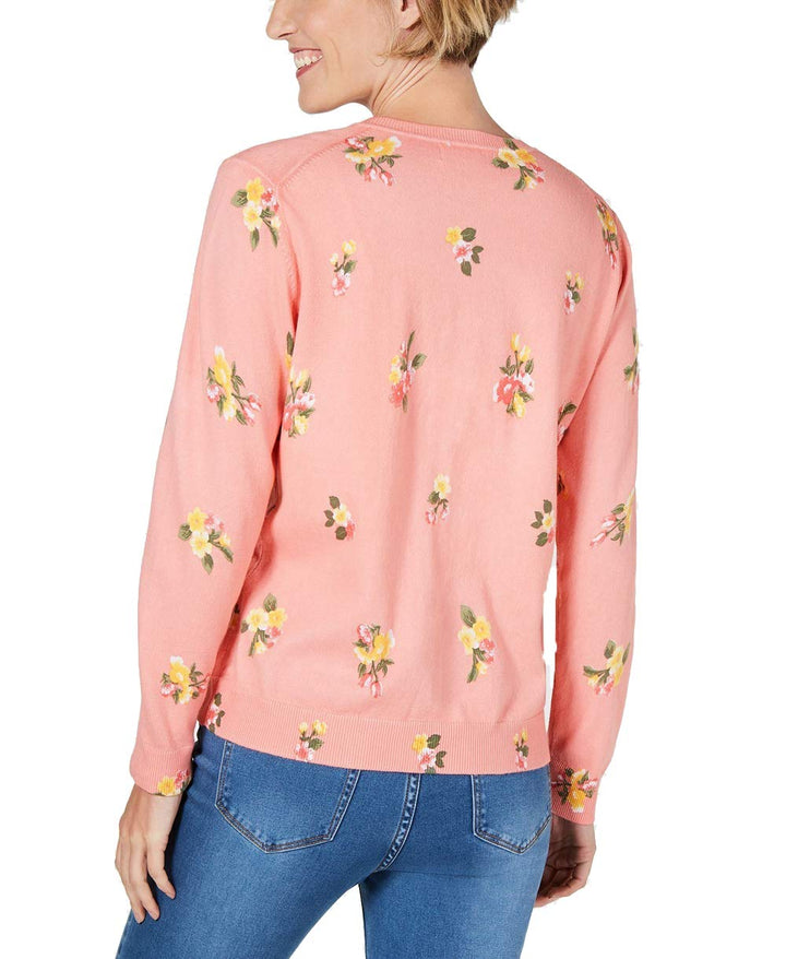 Karen Scott Floral Print Cardigan