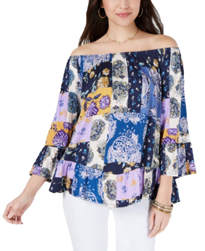 Off-The-Shoulder Floral-Print Top