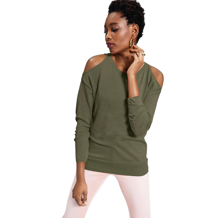 INC International Concepts Cold Shoulder Sweater