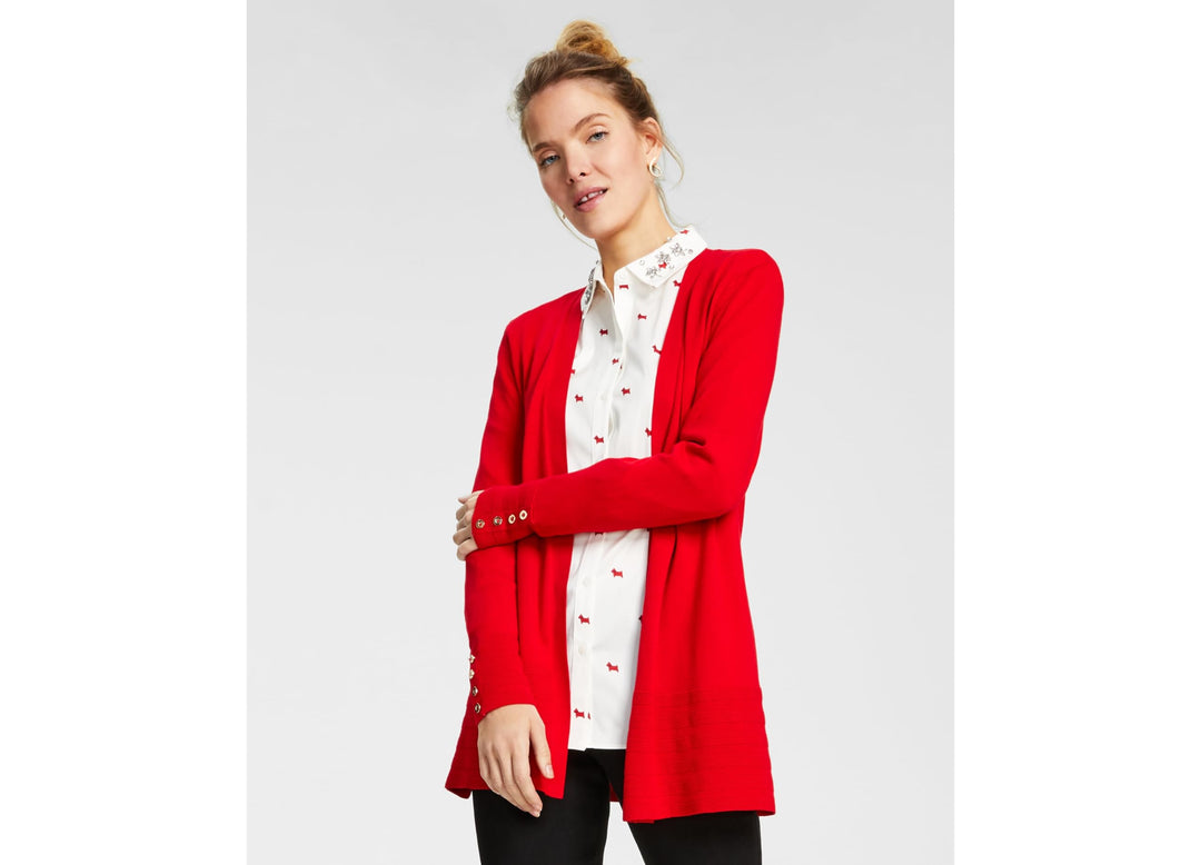 Charter Club Womens Open Front Cardigan