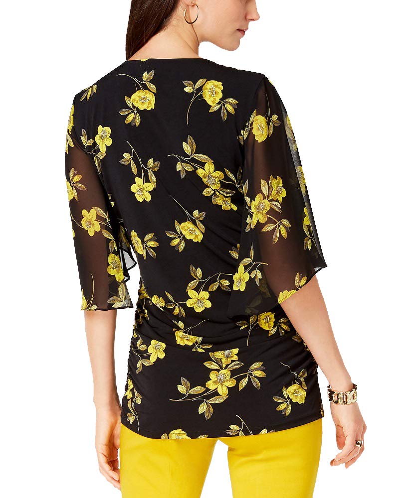 Alfani Petite Printed Surplice Top