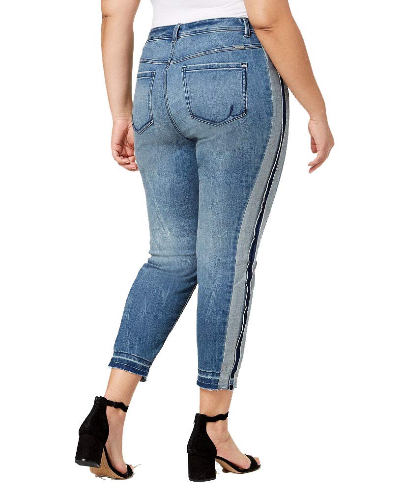 Plus Size Side Stripe Skinny Jeans