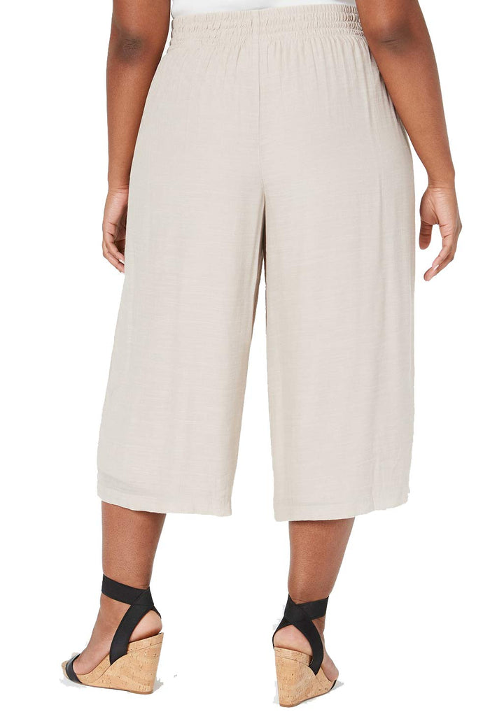 JM Collection Plus Size Wide Leg Capri Pants
