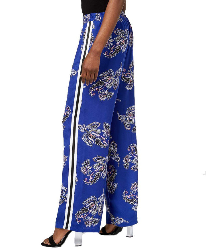 NY Collection Printed Striped Wide Leg Pants