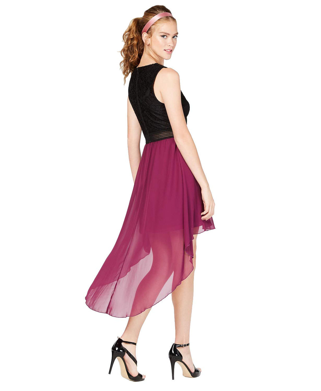 City Studios Juniors Colorblocked High Low Dress