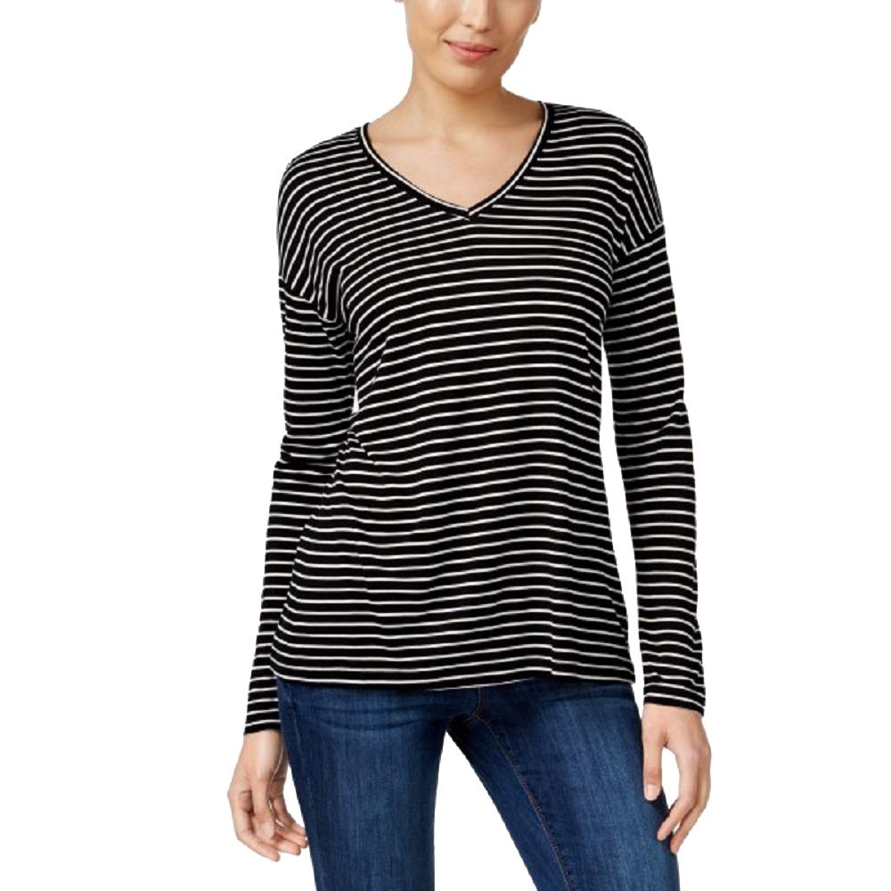 Style & Co Striped Long Sleeve T-Shirt