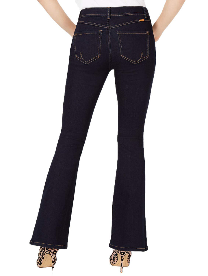High Waisted Button Fly Bootcut Jeans