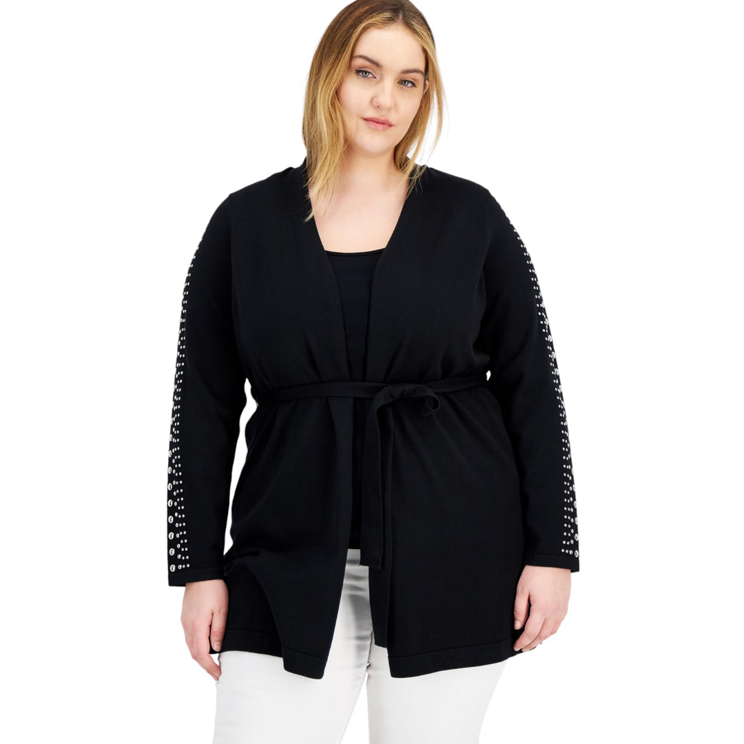 INC International Concepts Plus Size Studded Cardigan