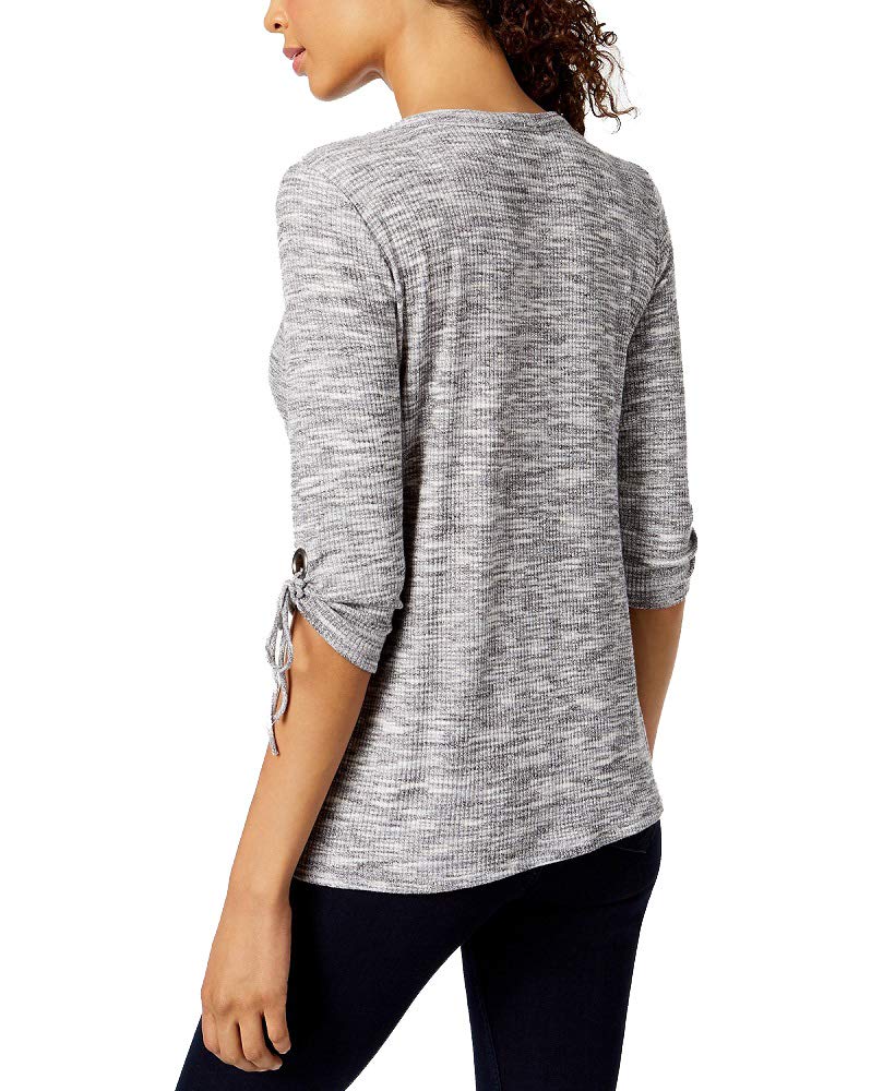 Style & Co Marled Asymmetrical Hem Top