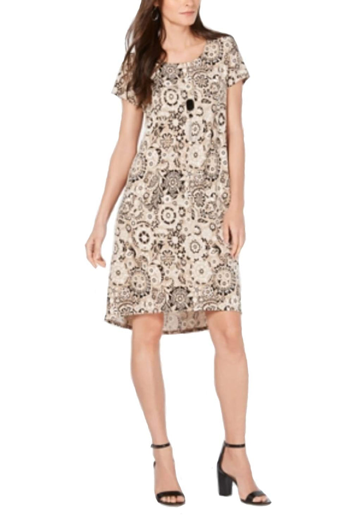 NY Collection Petite Paisley Print Dress Necklace