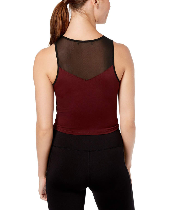Material Girl Juniors Mesh Zippered Longline Sports Bra