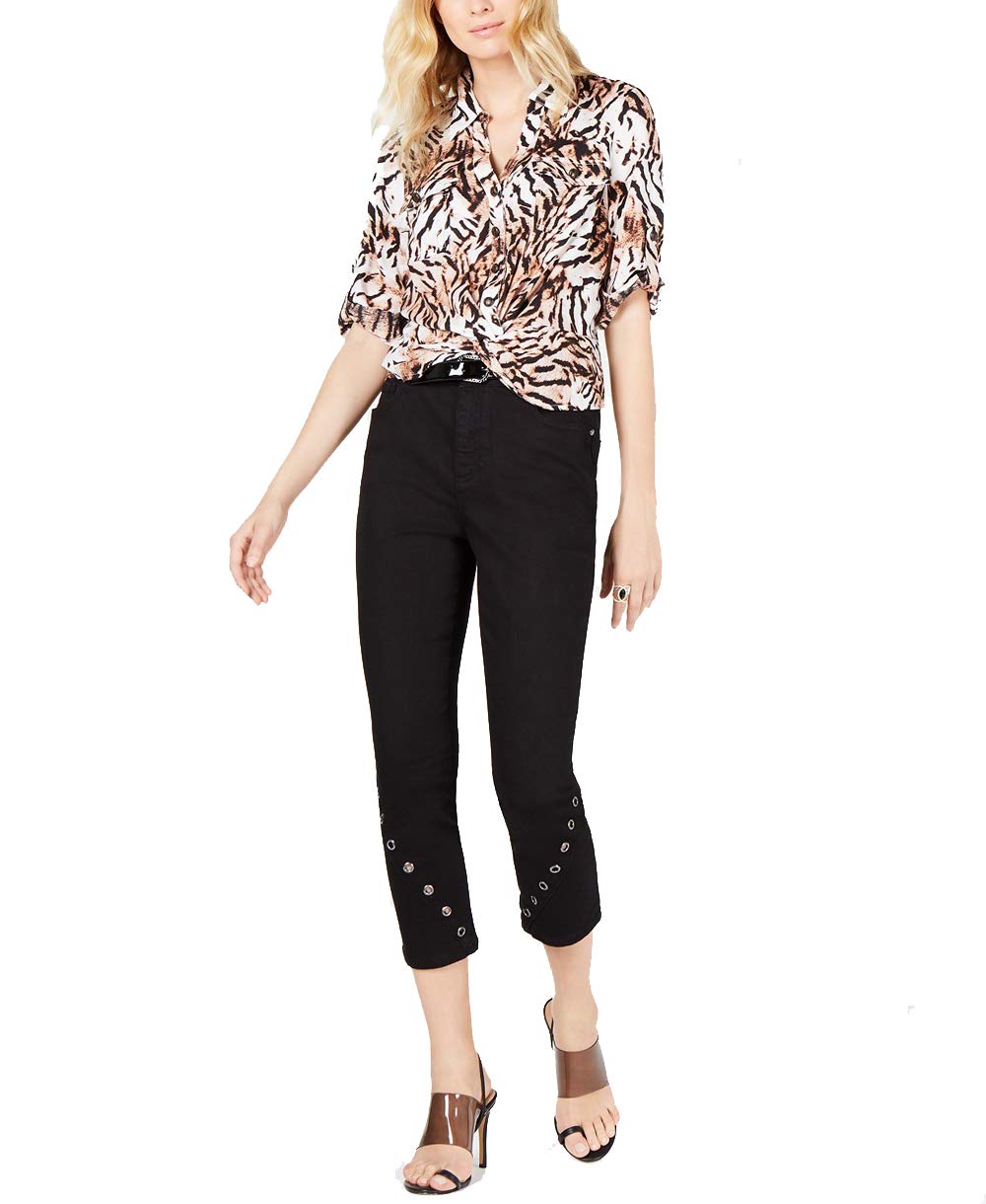 INC Safari-Print Twist-Hem Top