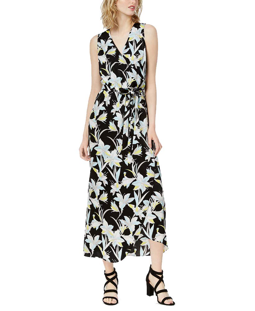 Bar III Printed Wrap Maxi Dress