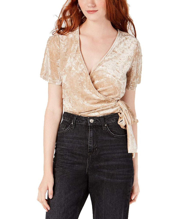 Material Girl Juniors Crushed Velvet Crop Top
