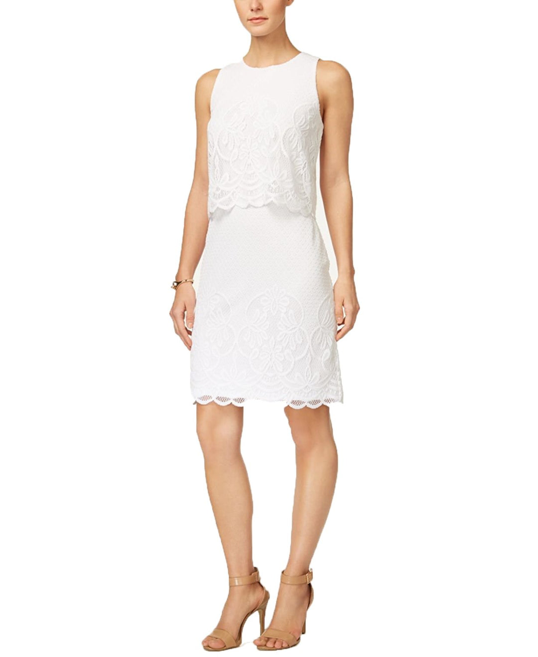 Charter Club Petite Lace Popover Sheath Dress
