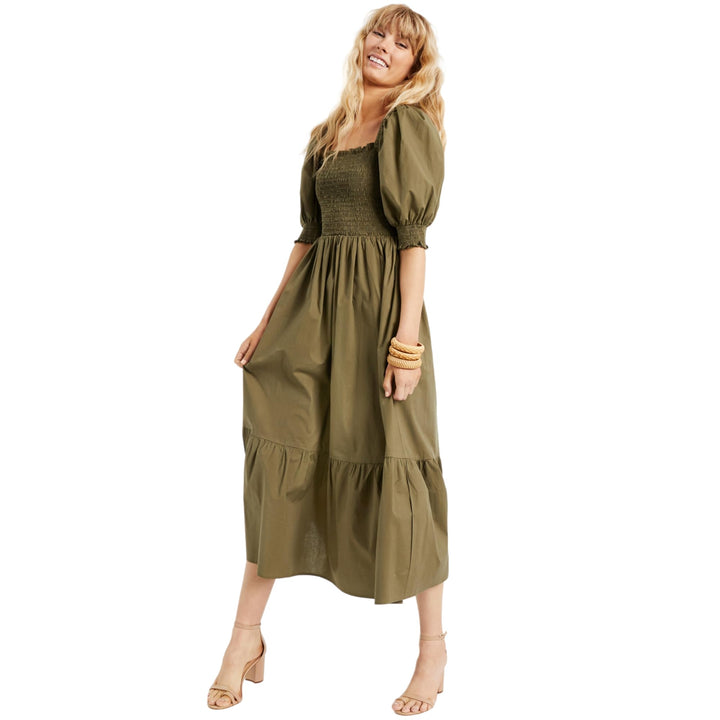 INC International Concepts Smock Puff Sleeve Dress