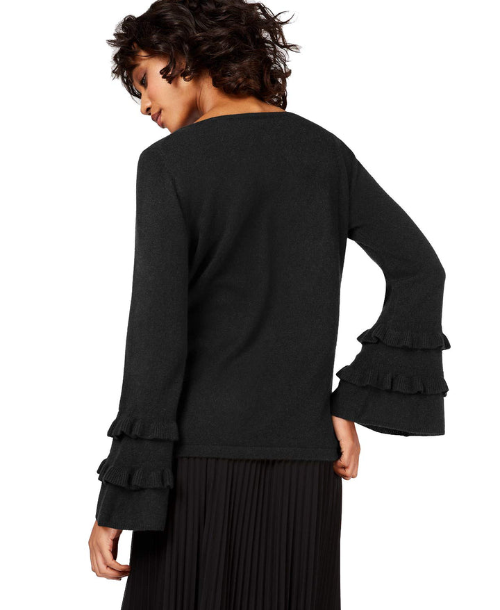 Charter Club Ruffled Pure Cashmere Sweater