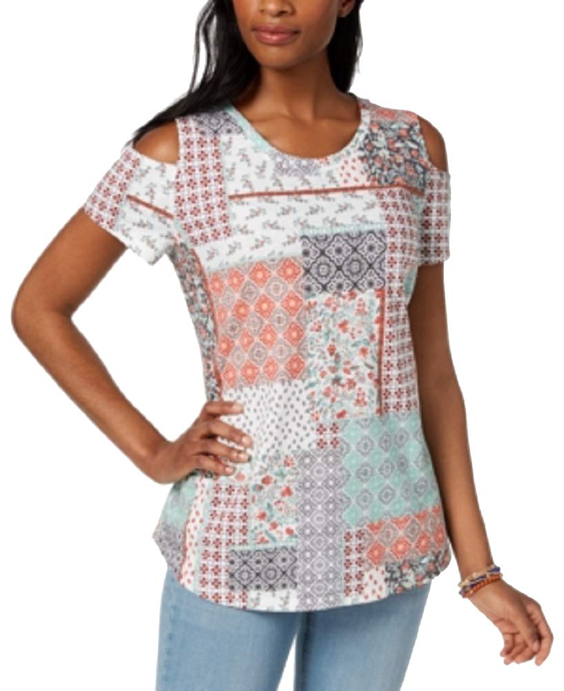 Style & Co Cotton Cold Shoulder T-Shirt