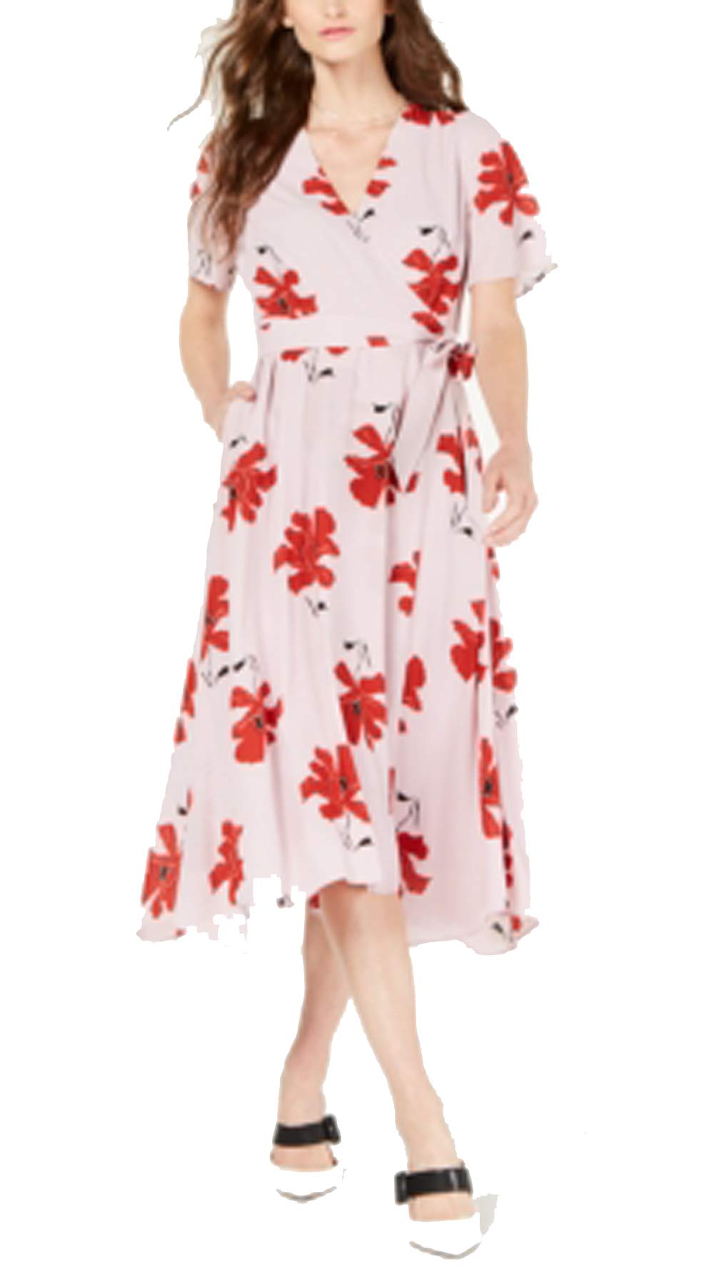 Petite Printed Wrap Dress