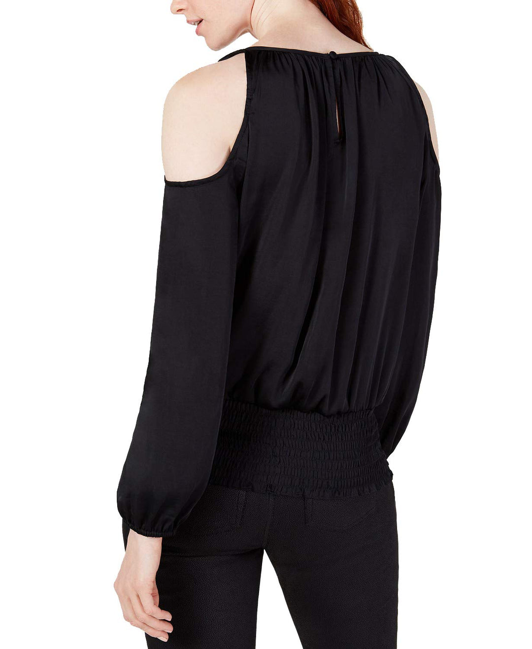 INC Cold-Shoulder Surplice-Front Top