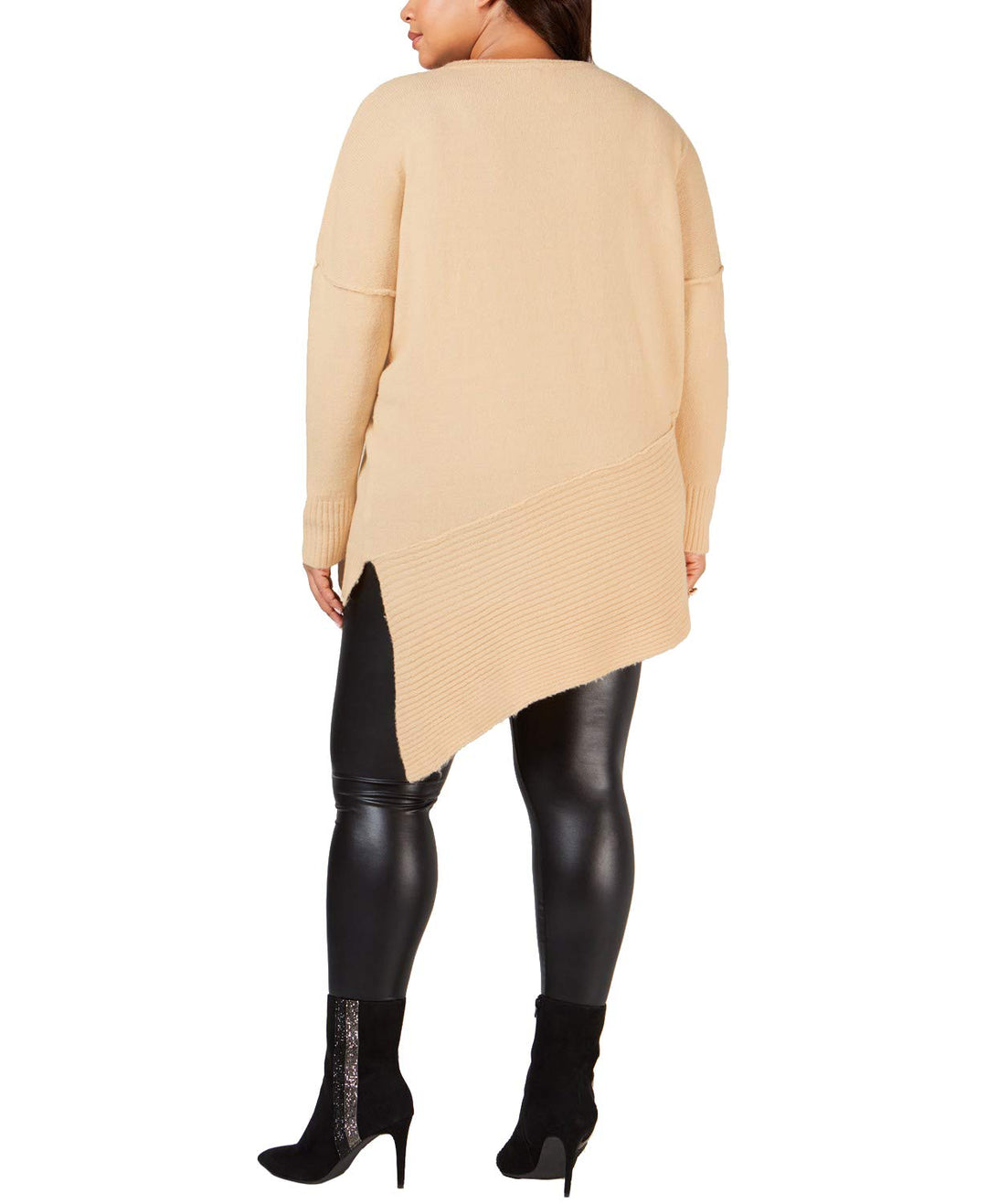 Plus Size Asymmetrical-Hem Sweater