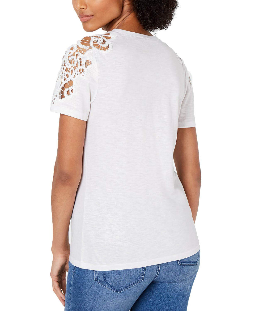 INC Crochet-Sleeve T-Shirt