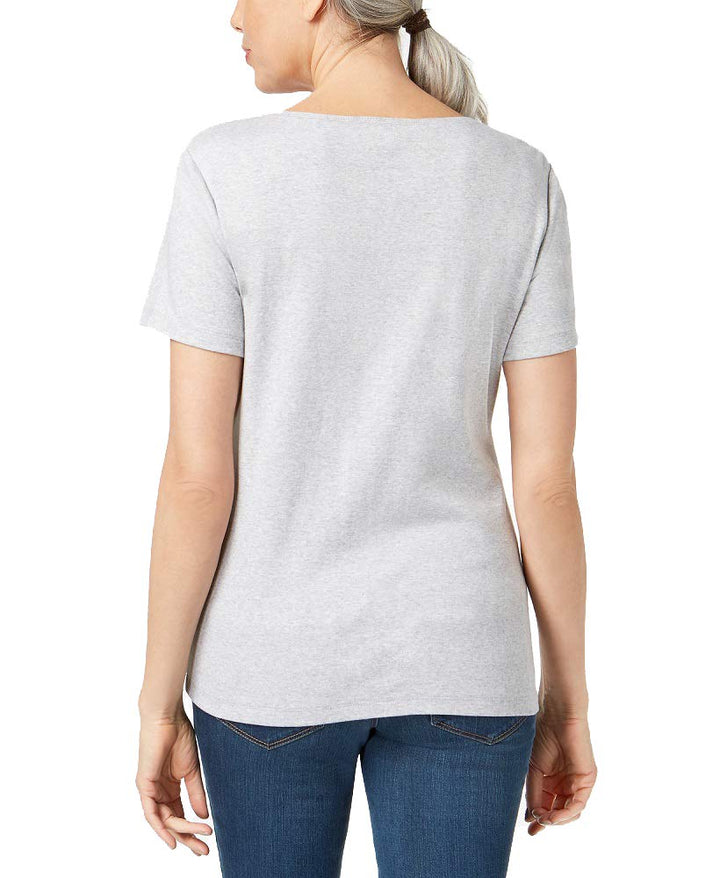 Karen Scott Americana Cotton Graphic Print T-Shirt