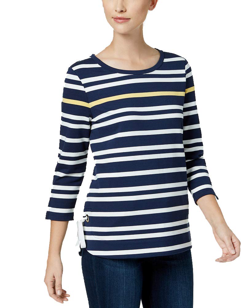 Charter Club Striped High Low Top