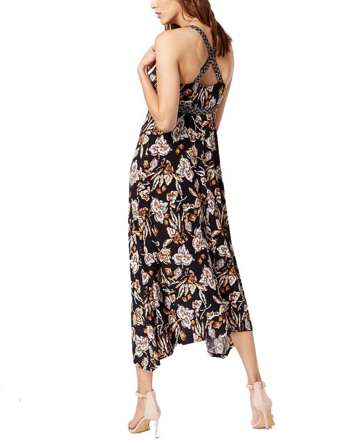 Printed Handkerchief Hem Dress